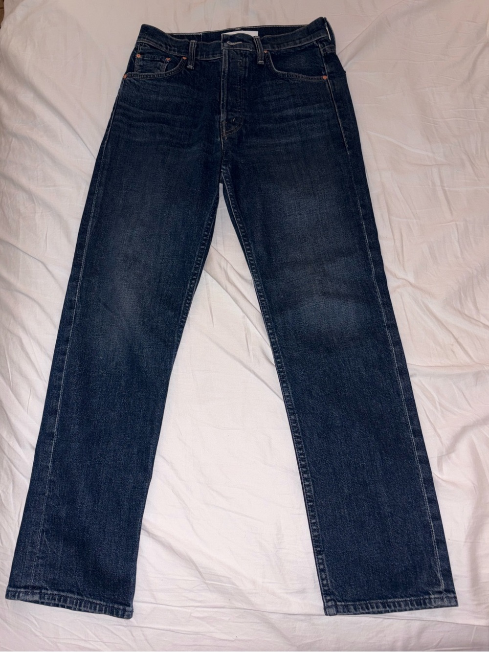 MOTHER - Cannonball The Tomcat Ankle - Dark Wash Straight Leg Jeans